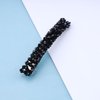 Aneneiceera Crystal Bar Hair Clip Barrette Black Rhinestone Hair Barrette Clips Bling Head Clip Headwear Cz Wedding Headpieces Crystal Hair Accessories for Women and Girls (Black)
