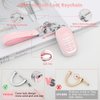 PIFOOG Key Fob Cover for Honda 2023 2024 Accord Civic HRV CRV Pilot Accessories 5 Button Car Keys Case Shell Bling Keychain Full Protector TPU Women Girly Pink Silver