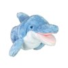 EcoBuddiez Hand Puppet - Dolphin from Deluxebase. Dolphin Plush Hand Puppets for Kids Made from Recycled Plastic Bottles. Eco-Friendly Animal Toy Puppet for Pretend Play and Kids Gifts.