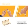 Finger Sleeves , Thumb Splint Brace For Finger Support, Breathable Elastic Finger tape, Compression pression Protector For Reliving Pain, Triggger Finger, Compression Aid For Sports, 10PCS (Beige)