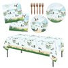 101 Pcs Mallard Duck Party Decorations Tablecloth Tableware Set, Mallard Duck Theme 1st Birthday Party Decor, One Lucky Duck Party Supplies, Duck Hunting Party Plates Napkins for Baby Shower, Serve 25