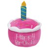 FOUFIT 87310 Birthday Cake Plush Toy for Dogs, Pink, 6"
