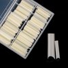 Square C Curve Extra Long Nail Tips, Half Cover Clear Acrylic Fake Nail Tips, Press On Nail False Nails with Case for Nail Salons and DIY Nail Art, 200PCS, 10 Sizes (Clear)
