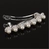 E EMZHOLE Luxury Rhinestone Hair Barrettes Pearl Diamond Hair Clip Temperament Diamond Headdress Ponytail Clip for Women and Girls (Pearl)