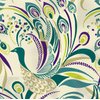Creative Converting 24 Count Elise Premium Patterned Beverage Napkins, Peacocks, Swirl