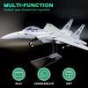 ArtorBricks Display Stand Air Force Series Fighter,for Plane Building Brick Toys etc. Angle Display, Plastic Transoarent Display Stand only.