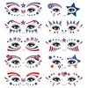 Independence Day Temporary Tattoo Kids Adults, 10sheets Patriotic Fake Tattoos Waterproof Face Body Fake Tattoos Sticker for 4th of July Memorial Day Party Supplies