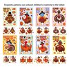 32 Sheets Make A Turkey Stickers, Thanksgiving Stickers for Kids, Make Your Own Thanksgiving Turkey Stickers, Thanksgiving Turkey Games Crafts Stickers, Thanksgiving Party Favors Supplies