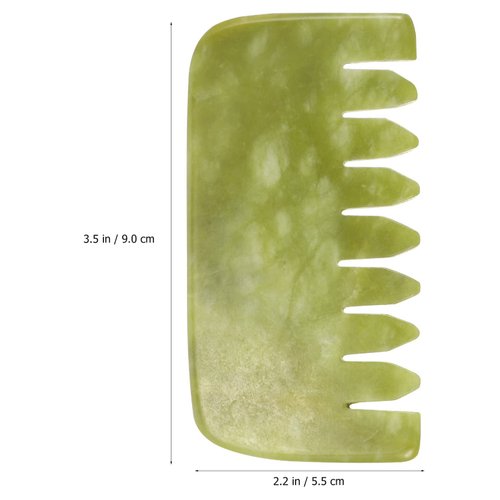 Healifty Jade Massage Comb, 4 Styles Gua Sha Comb for Head Caring, Facial Gua Sha Tool, Scraping Massage Tool for Full Body Relaxing