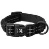 alcott Adventure Dog Collar with Reflective Stitching & Neoprene Padding, Small, Black