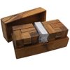 Double Soma Cube with Playing Cards - Wooden Puzzle Game Brain Teaser