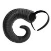 Satisyo Gothic Black Horn Halloween Costume for Men Women Ram Sheep Horn Headhand Hoop Cosplay Devil Horn Headwear Hair Band (Black Sheep/Ox Horn)