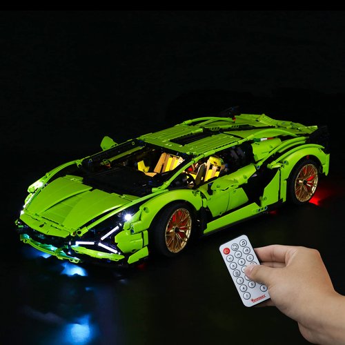 BRIKSMAX Led Lighting Kit for Technic Lamborghini Sián FKP 37 - Compatible with Lego 42115 Building Blocks Model- Not Include The Lego Set(Remote-Control Version)