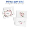 Avery Printable Note Cards with Envelopes, 4.25" x 5.5", Textured White, 50 Blank Note Cards for Inkjet Printers (03379)