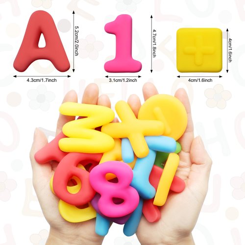 Alphabet Learning Toys for Toddlers, 40 Pcs Sensory Bin Filler for Kids, ABC Alphabet and Number Toys for Kids, Squisky Toys for Kids Ages 3-5, Stocking Stuffers Toys