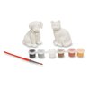 Melissa & Doug Created by Me! Pet Figurines Craft Kit (Resin Dog and Cat, 6 Paints, Paintbrush)