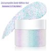 Holographi Face Body Glitter Gel, Sparkle Color Changing Face Glitter Gel for Body, Face, Hair and Lip Color Changing Sparkling Glitter Gel for Women Girls Music Festival Concerts Party (#03)