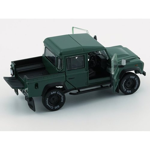 Defender 110 Pickup Truck Green with Extra Wheels 1/64 Diecast Model Car by BM Creations 64B0197