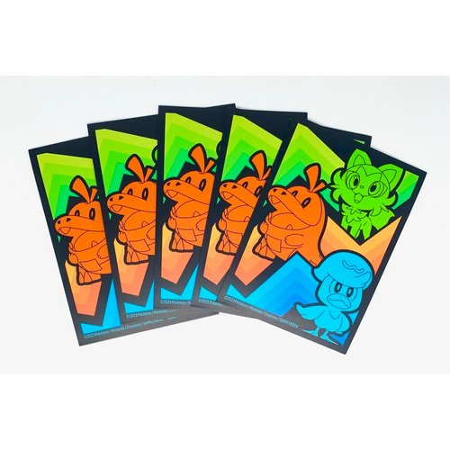 Pokemon Card Sleeves - Paldea Evolved Elite Trainer Box - 65 Count Pack - Fuecoco Sprigatito Quaxly