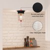 Design House 587220 Jelly Jar 1-Light Indoor/Outdoor Flush Mount Ceiling Light, Black