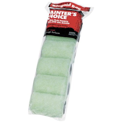 Wooster Brush R271-4 Painter's Choice Roller Cover, 1/2-Inch Nap, 6-Pack, 4-Inch