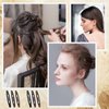 Wanmu 30Pcs Metal Snap Hair Clips for Women, 2.4" Brown Long Barrettes, Small Hairpin for Thick and Thin Fine Hair