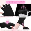 Gjinxi Gloves for Gel Nails, Thickened UV Gloves for Nails, UPF 50+ Anti UV Gloves for Gel Nail Lamp, Professional UV Gloves for Nail Techs, Fingerless Gloves for Women Gel Manicures Anti UV Light