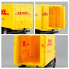 BDTCTK Compatible for DHL Container Truck Car Model Toy Cars, Zinc Alloy Die-Cast Vehicles Kid Toys for Boy Girl Gift