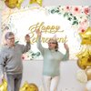 Avezano Happy Retirement Backdrop for Women Rose Pink Floral Gold Dots Retirement Party Banner Lady's Retirement Party Decorations The Aged Women Retirement Party Supplies 70.8 x 43.3 Inch