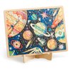 Mudpuppy Space Mission – 100 Piece Wooden Puzzle and Display Stand for Room Decor with Bright and Bold Illustrations of Outerspace for Kids