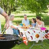Amylove 3 Pack Plastic BBQ Picnic Tablecloths 86 x 51 Inches Stain Resistant Tablecloth for Outdoor Indoor Birthday Barbecue Baby Shower Holidays Christmas Party Supplies