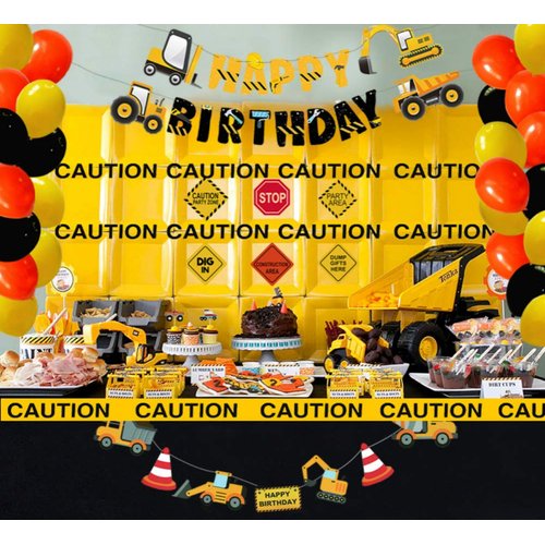 Construction Birthday Party Supplies Dump Truck Party Decorations Kits Set for Kids Birthday Party 51 pack