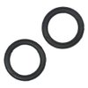 Intrepid International Stirrup Peacock Rings - Durable Replacement Rings for Peacock Stirrups, Rubber, Black
