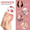 Ice Roller for Face and Eye, Silicone Ice Facial Roller Ice Holder, Face Ice Mold Skin Care, Face Icers Reusable Ice Cube Roller for Shrink Pores Anti Wrinkle Reduce Puffiness, Pink