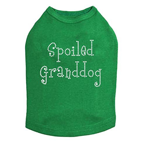 Spoiled Granddog Dog Shirt M KELLY GREEN
