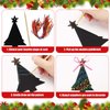 NQEUEPN 96pcs Christmas Scratch Papers, Christmas Tree Snowman Scratch Christmas Ornaments Creative DIY Hanging Craft Art Kits with Wooden Stick and Ribbon for Kids Xmas Tree Decor