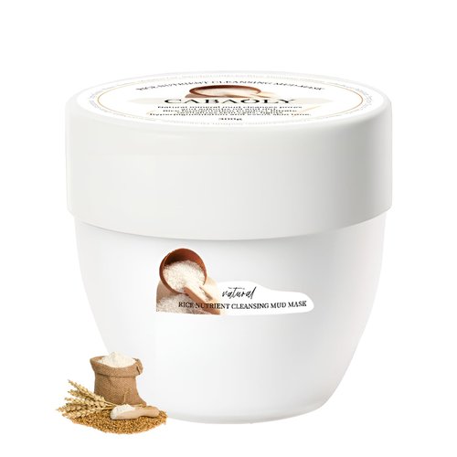 CABAOLY Pore Cleansing Clay Mask Deep Cleansing of Facial Blackheads, Improving Facial Dryness, Oiliness, Acne Natural Scented Natural Skin Care Mask Refines Moisturizing (10.58 OZ, RICE)