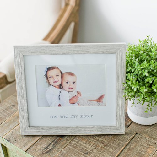 Kate & Milo Rustic Me & My Sister Frame, Sibling Gifts, Little or Big Sister Gift, Gender-Neutral Nursery Decor, Baby Keepsake Photo Frame