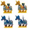MIUTRUE Medieval Weapons Accessories Knights Block Toy with Figures (10 Sets Weapons & 4 Sets Horses & 10 Figures)