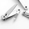 4 Pcs Nail Clippers for Fingernails and Tonenail by QLL - Swing Out Nail Cleaner/File - Sharpest Stainless Steel Clipper - Wide Easy Press Lever - Nail Cutter