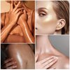 Melemando Shimmer Body Luminizer 5 Color Waterproof Smooth Face Body Glow Illuminator Non-sticky Liquid Body Highlight Illuminator for Face & Body & Leg (80 ML, 01 Pearl White)