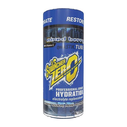 Sqwincher Zero Qwik Stik Sugar Free Electrolyte Powdered Drink Mix Low Calorie - Assorted Flavors And Sizes (Mixed Berry, 10 Sticks)