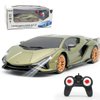 QUN XING Remote Control Car 1:24 Officially Licensed 2.4GHZ Rc Cars Lambo Sport Racing Toy Car for Kids Boys 4-7 Years Birthday Gift, Green