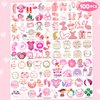 100 PCS Baby Girl Birthday Party Decorations Favors Supplies Temporary Tattoos Decor Pink Rose Gold Baby Girl Shower Floral Stickers For Boys Girls Gift School Prizes Rewards