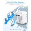 European Travel Plug Adapter, LENCENT International Type-C Foldable Power Plug with 4 Outlets, USB C Charger Adaptor, US to Most of Europe EU Iceland Spain Italy France Germany, Cruise Ship Approved