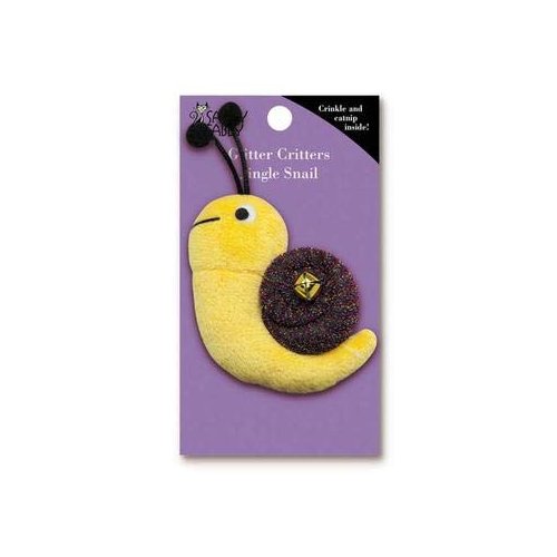 Savvy Tabby Glitter Critters Cat Toy - Snail
