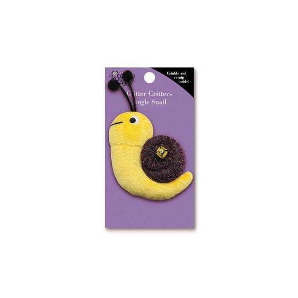 Savvy Tabby Glitter Critters Cat Toy - Snail