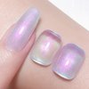 Born Pretty Hema-Free X-Jelly Gel Glitter Jelly Pearl Purple Gel Nail Polish Shimmer Pearl Mermaid Natural Translucent Soak Off Gel Polish U V Light Cure for Nail Art DIY 15ML,75% Glitter Jelly