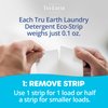 Tru Earth Compact Dry Laundry Detergent Sheets - Up to 64 Loads (32 Sheets) - Paraben-Free - Original Eco-Strip Liquidless Laundry Detergent, Travel Laundry Sheets - Fresh Linen