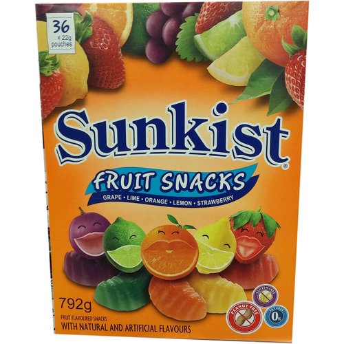 Sunkist Gluten Free Fruit Snacks Assorted Flavour (792g/28 oz) {Imported from Canada}